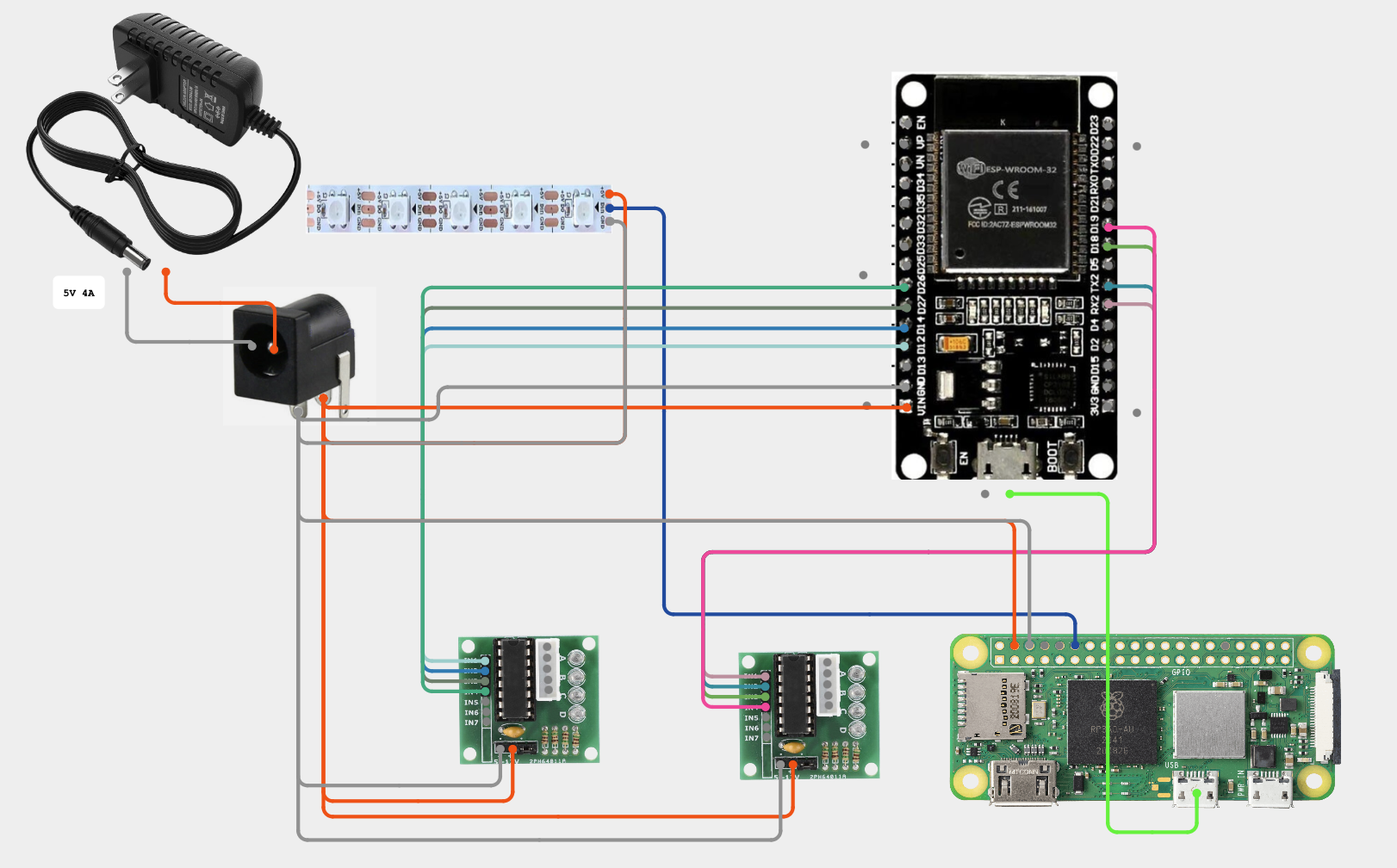 28BYJ-48 Motor Wiring